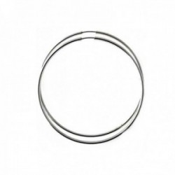 Pendientes aros plata Ley 925m finos lisos 55mm. diámetro [AC0230]