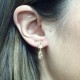Pendientes oro 18k largos cubanas niña 23mm. circonita [7999]