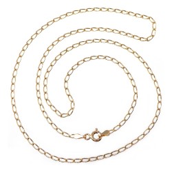 Cadena oro 9k modelo eslabón bilbao 50 cm. unisex cierre reasa 3.00 grs