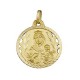 Medalla oro escapulario Virgen del Carmen y Corazon de Jesús [5018]