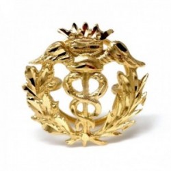 Insignia profesional Comercio oro 18k escudo pin solapa 16mm.