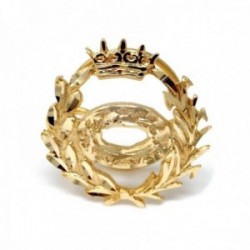 Insignia profesional Biológica oro 18k escudo pin solapa 16mm.
