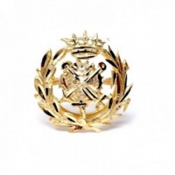 Insignia profesional Empresariales oro 18k escudo pin solapa 17mm.
