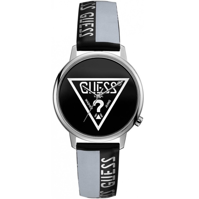 explosión favorito maquinilla de afeitar Reloj Guess mujer Watches Ladies Originals V1015M1 negro logo correa cuero  bicolor