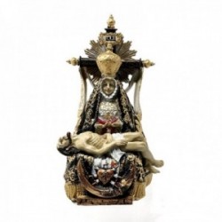 Figura Virgen de las Angustias imagen 15cm. adorno silueta resina peana decoración