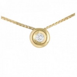 Colgante con Cadena Oro Amarillo 18k modelo Tu Diamante (1 Diamante 2,60mm. 0,07cts)