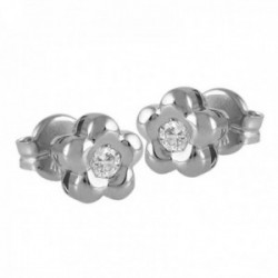 Pendientes Oro Blanco 18k modelo Tu Diamante (2 diamantes brillantes 2,60mm. 0,14 cts.)
