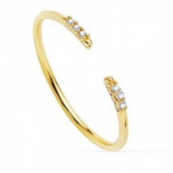 Sortija oro 18k redonda 1mm. diamantes brillantes 0.025ct. mujer