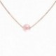 Colgante con cadena Oro Rosa 18k modelo Circles (1 perla rosa de 6mm.) Cadena:43cm.