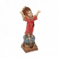Figura Jesús niño divino adorno 10.5cm. resina peana decoración