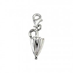 Colgante charm plata Ley 925m paraguas 29mm. cierre mosquetón mujer