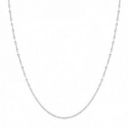 Cadena oro blanco 18k 40cm. eslabones modelo forzada diamantada