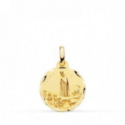 Medalla oro 18k Virgen Fátima 16mm. unisex