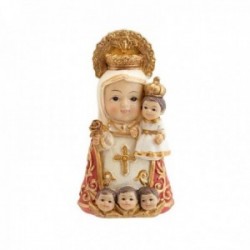 Figura Virgen de Covadonga infantil imagen 10cm. La Santina patrona de Asturias adorno resina