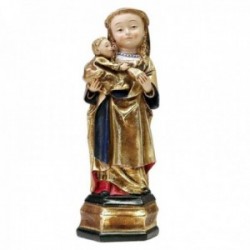 Figura Virgen Bien Aparecida imagen 21cm. patrona de Cantabria adorno resina peana decoración