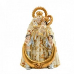 Figura Virgen del Pino imagen 18cm. Patrona de Teror y Canarias adorno resina decoración