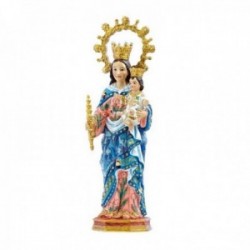 Figura María Auxiliadora imagen 15cm. adorno resina peana decoración