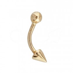 Piercing oro 18k ceja pincho [6022]