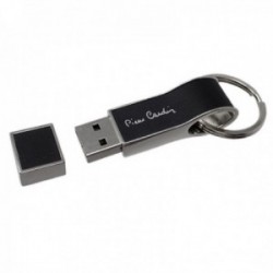 Pen Drive 16GB Pierre Cardin memoria flash USB 2.0 llavero negro imitación cuero