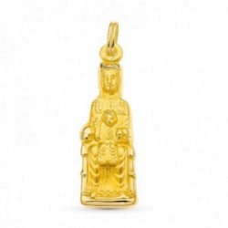 Colgante medalla oro 18k Montserrat 34 mm. silueta