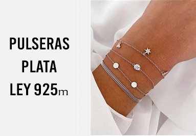 Pulseras Plata Ley