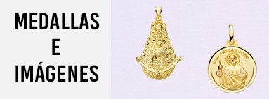 medallas imágenes oro 18k